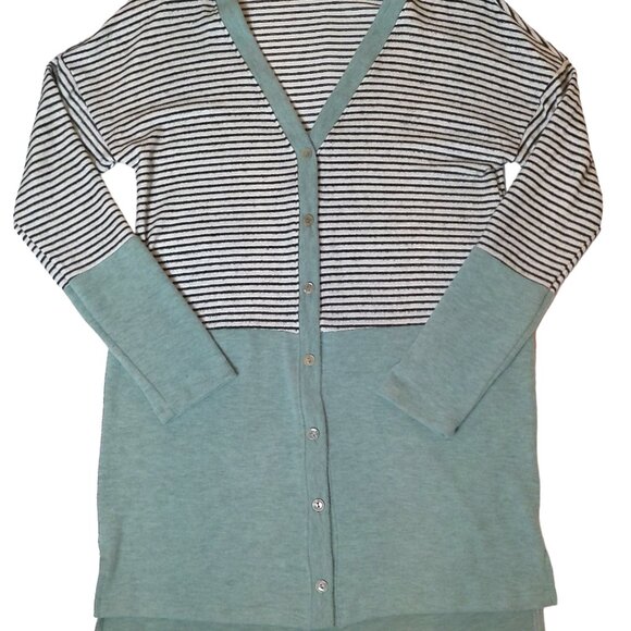 Cardigan MEDIUM Long Sleeve Knit Lightweight button-down top Sweater summer - Picture 4 of 10